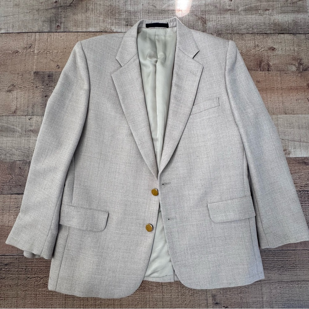 Ken Collins Ivory Spring Blazer Gold Buttons S41